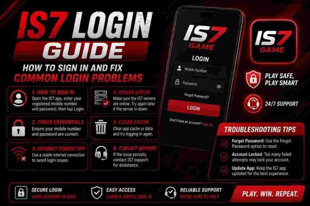 IS7 Login page sign in guide on Android