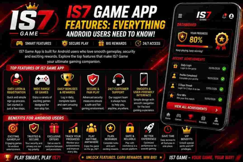 IS7 Game App features and Android gaming interface